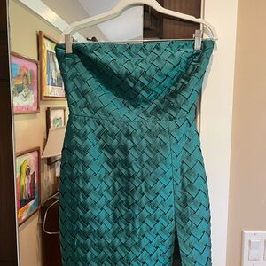 Amanda Uprichard Green Strapless Sheath Dress